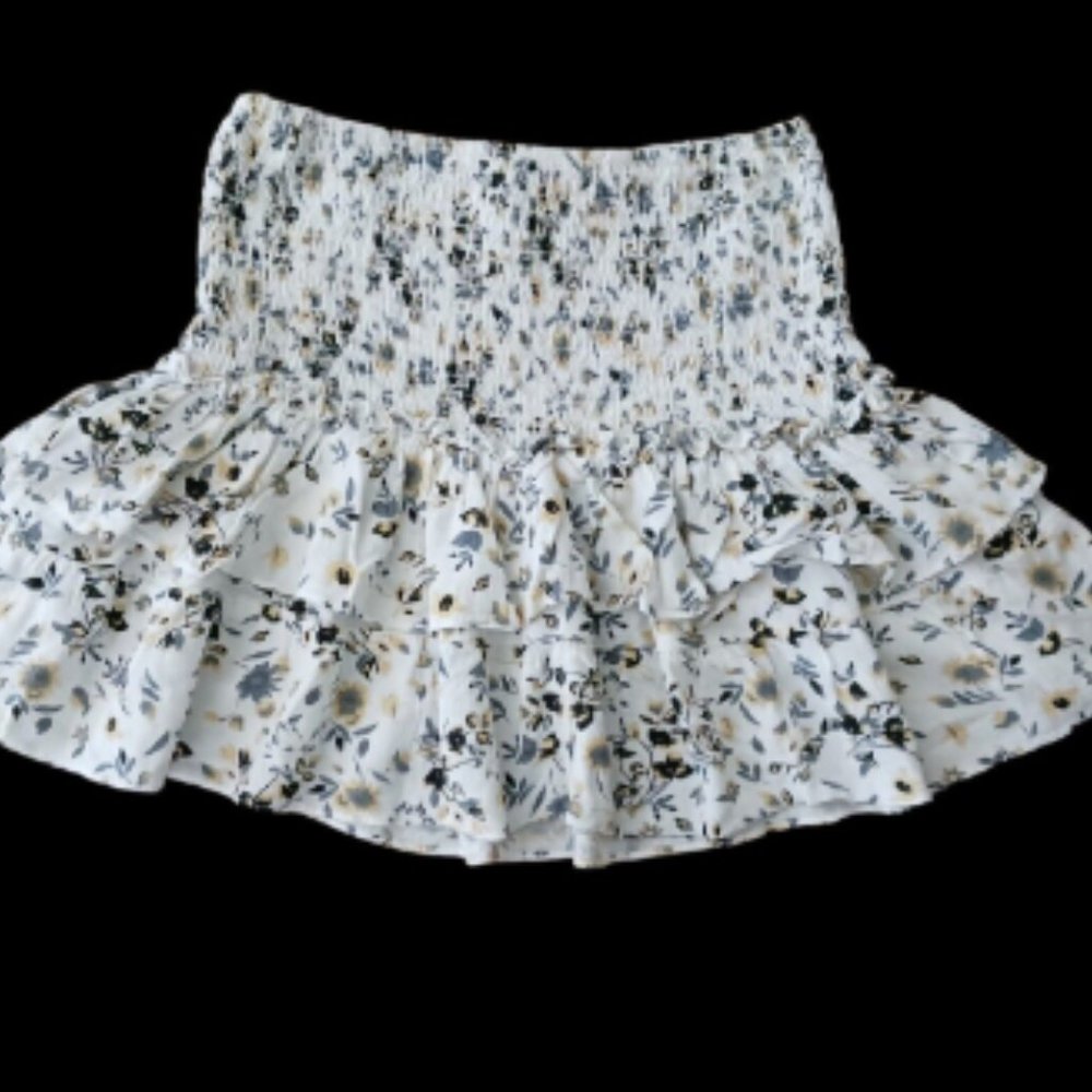 Skylar + Madison Skirt Size Small W20" Women Casual Elastic Waist Floral Print - Picture 2 of 8